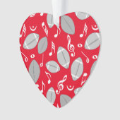 音楽ノートのフットボール オーナメント (正面)