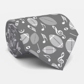 音楽ノートのフットボール ネクタイ (ロール)