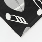 音楽ノートのフットボール フリースブランケット (角)