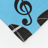 音楽ノートのフットボール フリースブランケット (角)