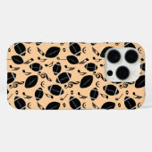 音楽ノートのフットボール Case-Mate iPhoneケース (裏面 (横))
