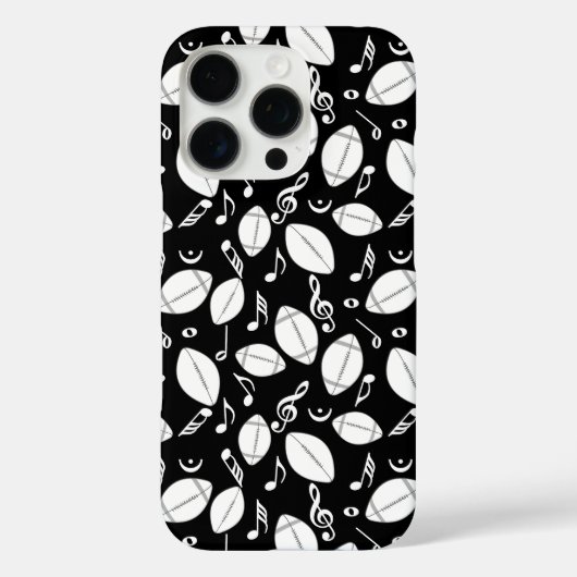 音楽ノートのフットボール Case-Mate iPhoneケース (裏面)