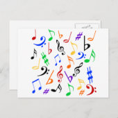 音楽ノートのポストカ数々のード – ポストカード (正面/裏面)