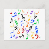 音楽ノートのポストカ数々のード –  ポストカード (正面)