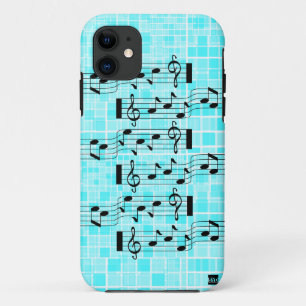 音楽ノートのモザイクiPhone 5の穹窖の箱ライトBl iPhone 11 ケース