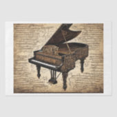 音楽ノートの世界のスチームパンクピアノ 薄葉紙 (正面)