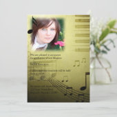 音楽ノートの卒業の発表 招待状 (スタンド正面)