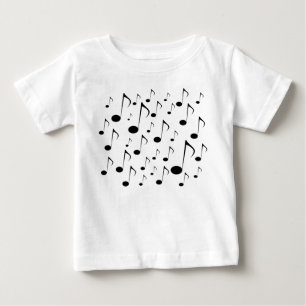 音楽ノートの多く ベビーTシャツ