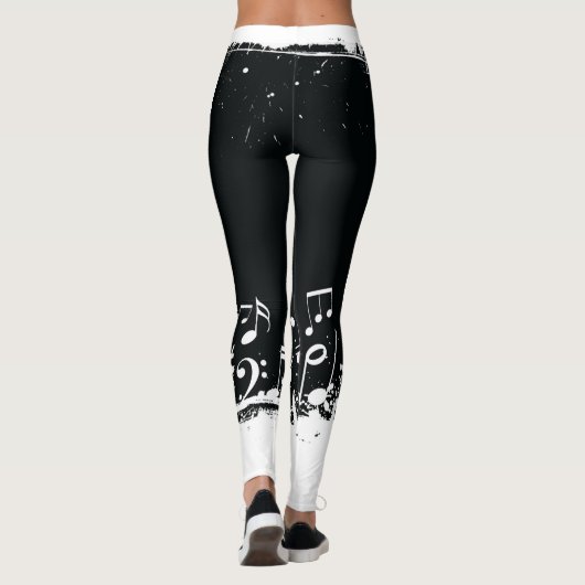 音楽ノートの抽象芸術 レギンス (裏面)