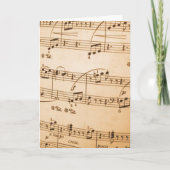 音楽ノートの挨拶状ありがとう サンキューカード (正面)