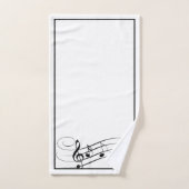 音楽ノートの浴室タオルセット バスタオルセット (ハンドタオル)