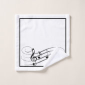 音楽ノートの浴室タオルセット バスタオルセット (ウォッシュタオル)