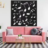 音楽ノートの白 キャンバスプリント (インサイチュ (リビング))