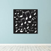 音楽ノートの白 キャンバスプリント (インサイチュ (ウッドフロア))