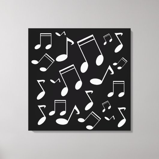 音楽ノートの白 キャンバスプリント (正面)