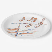 音楽ノートの紙皿9INCH ペーパープレート (アングル)