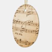 音楽ノートの背景 セラミックオーナメント (左)
