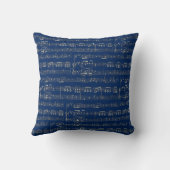 音楽ノートの花の装飾用クッション16" x 16" クッション (裏面)