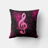 音楽ノートの記号の枕 クッション (裏面)