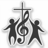 . .音楽ノートや人から褒められる言葉と交わる シール (正面)