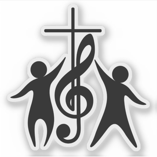 . .音楽ノートや人から褒められる言葉と交わる シール (正面)