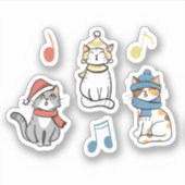 音楽ノートを使ったクリスマスの歌い楽しみ シール (正面)