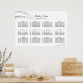 音楽ノートエレガントミュージカルの結婚シーティングチャート ポスター (キッチン)