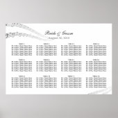 音楽ノートエレガントミュージカルの結婚シーティングチャート ポスター (正面)