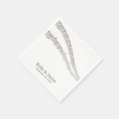 音楽ノートエレガントミュージカルの結婚紙ナプキン スタンダードカクテルナプキン (角)