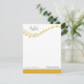 音楽ノートカスタムフラットノートカード(金ゴールド) (スタンド正面)