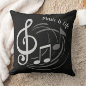 音楽ノートカスタム文字装飾用クッション クッション (ブランケット)
