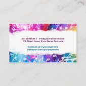 音楽ノートカラフルの水彩 名刺 (裏面)