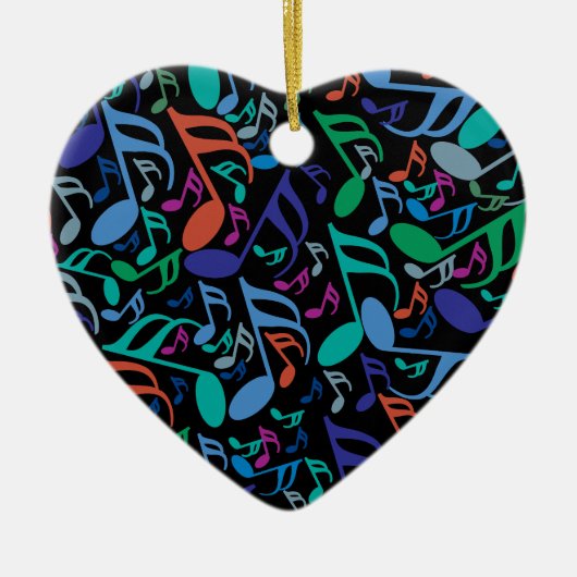 音楽ノートカラフルセラミックオーナメント セラミックオーナメント (正面)
