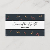 音楽ノートカラフルミュージシャン音楽先生 名刺 (正面)