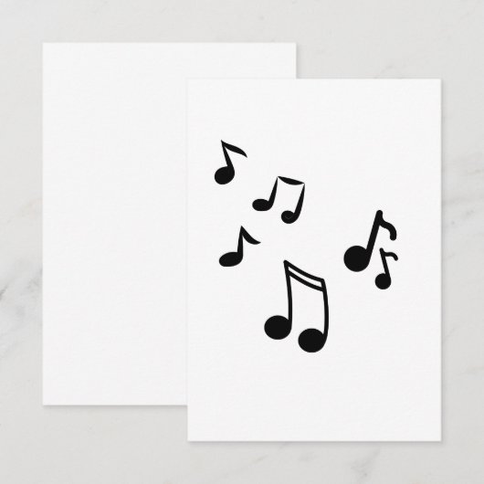 音楽ノートカード (正面/裏面)