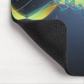 音楽ノートクールのハートの渦に白熱［赤熱］光を放つ影響 マウスパッド (コーナー)