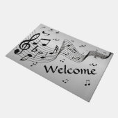 音楽ノートクールへようこそ ドアマット (アングル)