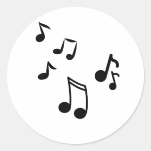 音楽ノートシール ラウンドシール