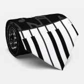 音楽ノートスタイリッシュトレブルクレフ、 音符記号とピアノ鍵 ネクタイ (ロール)