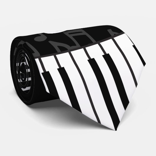 音楽ノートスタイリッシュトレブルクレフ、 音符記号とピアノ鍵 ネクタイ (ロール)