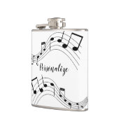 音楽ノートスタイリッシュトレンディーギフトクールギフトパーソナライズされた フラスク (左)