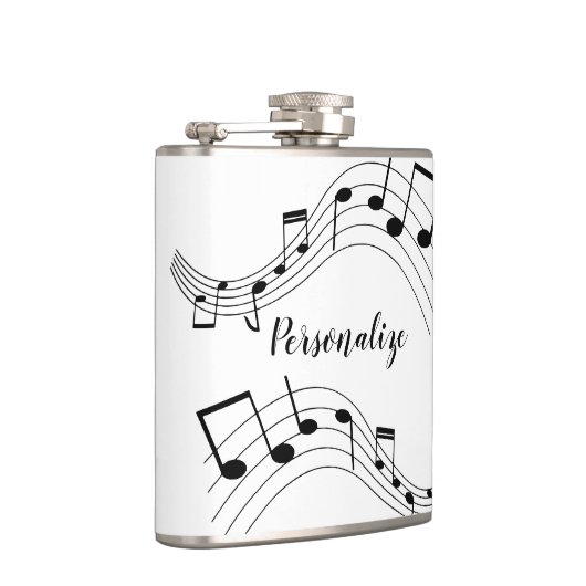 音楽ノートスタイリッシュトレンディーギフトクールギフトパーソナライズされた フラスク (右)