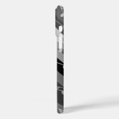 音楽ノートストライプグレー Case-Mate iPhoneケース (裏面 / 左)