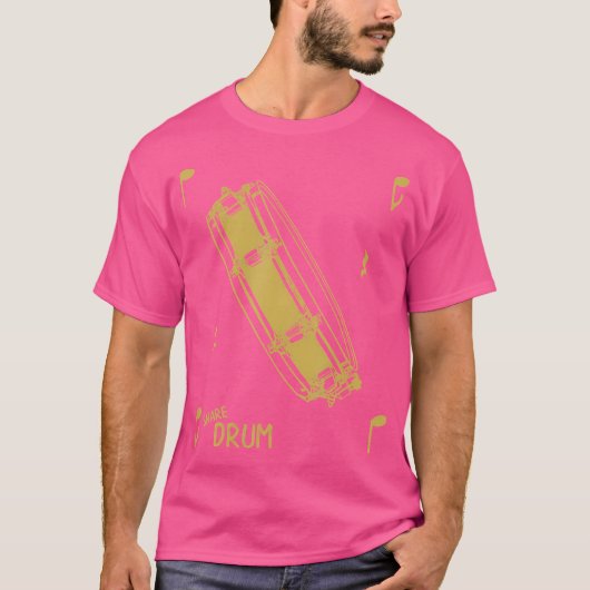 音楽ノートスネアドラム Tシャツ (正面)