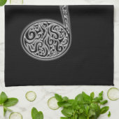 音楽ノートタオル キッチンタオル (折り畳み)