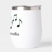 音楽ノートデザイン熱ワインタンブラー (左面)