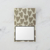 音楽ノートハートパターン音楽テーマミュージシャン サンキューカード (内部)