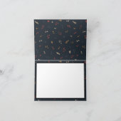 音楽ノートパターカラフルンテーマミュージシャン写真 サンキューカード (内部)