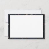 音楽ノートパターカラフルン音楽テーマミュージシャン サンキューカード (裏面)