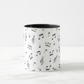 音楽ノートパターンプリントマグ マグカップ (中央)